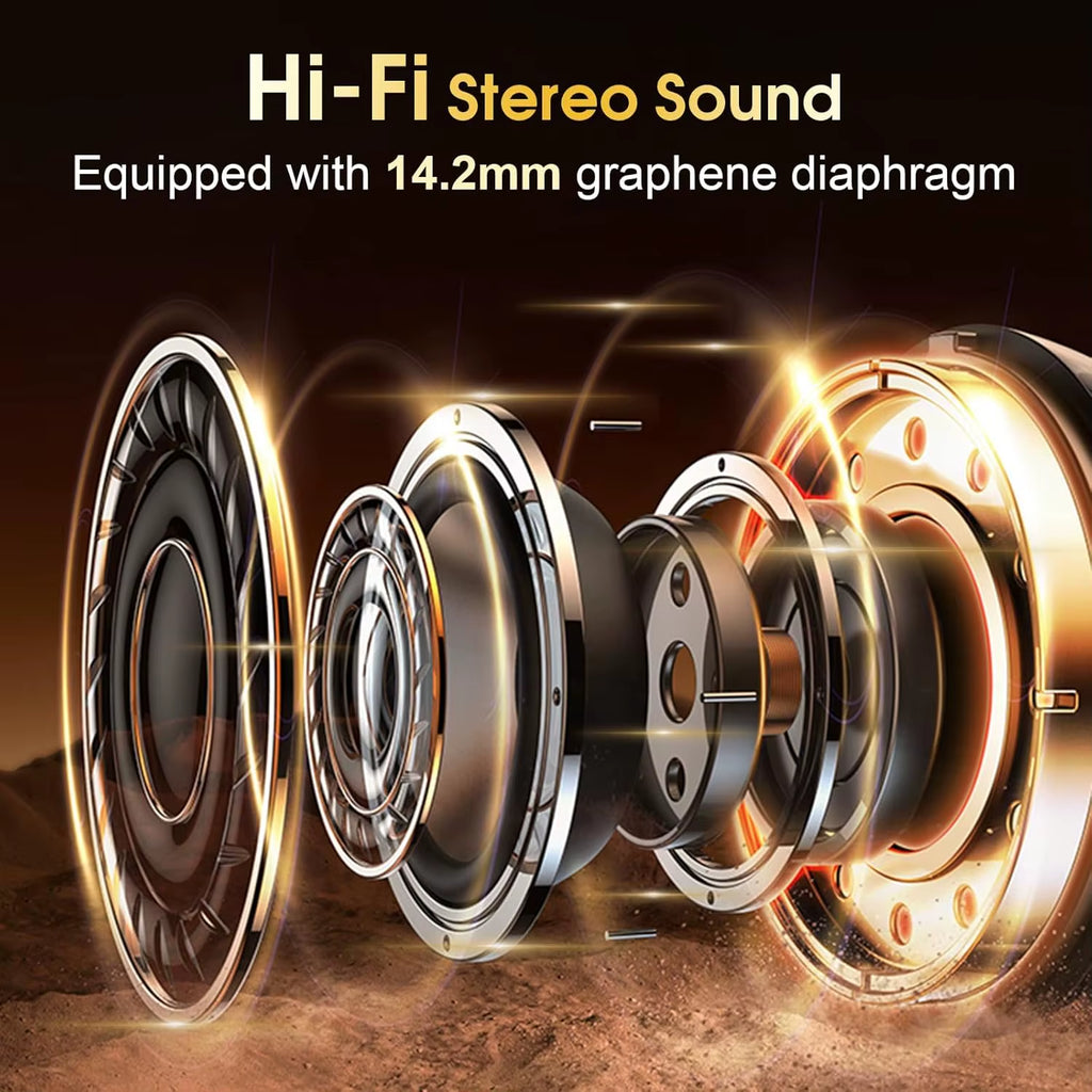 Original  HD65 TWS Bluetooth V5.4 Headphones Wireless LED Digital Display Earphones Noise Reduction Waterproof Headset New