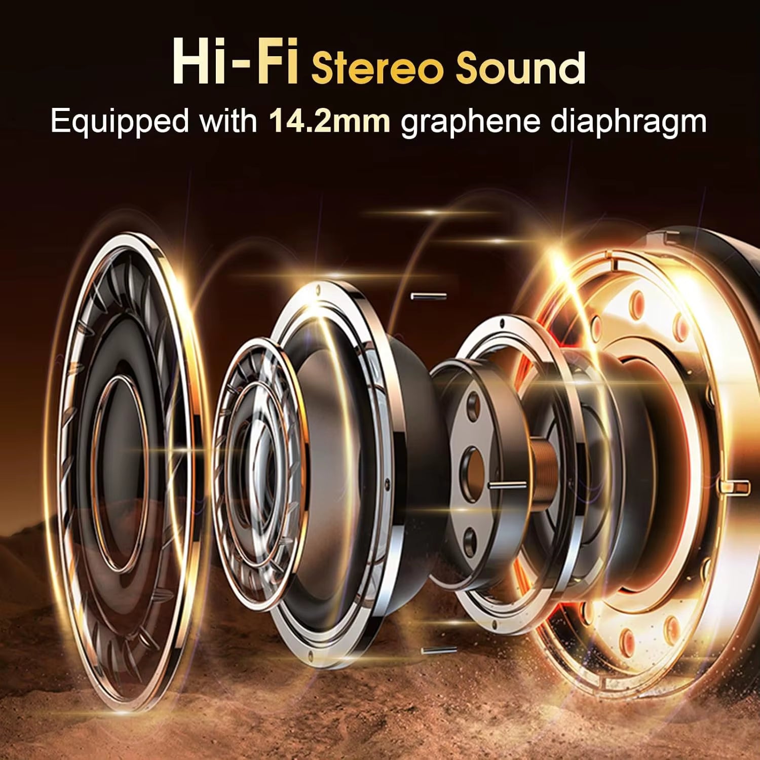 Original  HD65 TWS Bluetooth V5.4 Headphones Wireless LED Digital Display Earphones Noise Reduction Waterproof Headset New