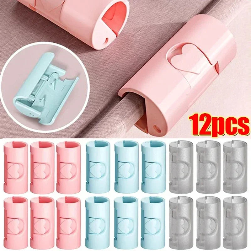 3/18PCS Invisible Needle-free Bed Sheet Holder Quilt Cover Non-slip Mattress Sheet Buckle Bed Pegs Clamp Fastener Gripper