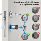 V1 Adjustable TT Lock/ Tuya Bluetooth Smart Fingerprint Digital Cylinder Lock with App/Password/Rfid Card/Key Unlock