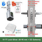 V1 Adjustable TT Lock/ Tuya Bluetooth Smart Fingerprint Digital Cylinder Lock with App/Password/Rfid Card/Key Unlock