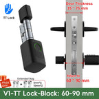 V1 Adjustable TT Lock/ Tuya Bluetooth Smart Fingerprint Digital Cylinder Lock with App/Password/Rfid Card/Key Unlock