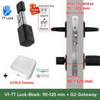 V1 Adjustable TT Lock/ Tuya Bluetooth Smart Fingerprint Digital Cylinder Lock with App/Password/Rfid Card/Key Unlock