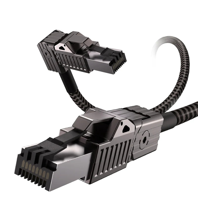 Cat8 Ethernet Cable Super Speed RJ45 Network Cable 40Gbps Patch Cord S/FTP Cat 8 Lan with Alloy Connector for Router PC