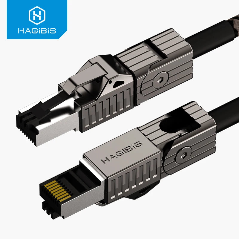 Cat8 Ethernet Cable Super Speed RJ45 Network Cable 40Gbps Patch Cord S/FTP Cat 8 Lan with Alloy Connector for Router PC