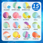 Bath Bombs for Kids with Surprise Inside, 15 Pack Kids Bath Bombs Gift Set, Natural Organic Kids Bubble Bath Fizzy with Bath Toy