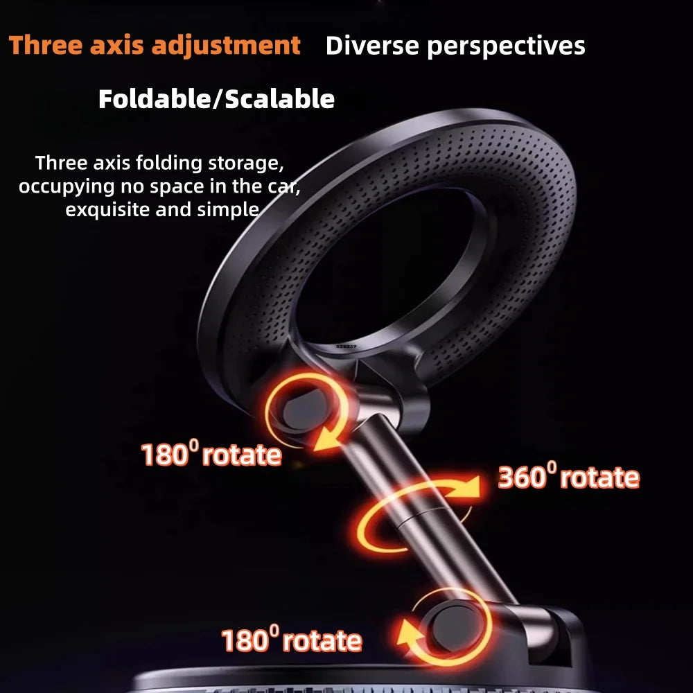 Car Vacuum Suction Phone Holder Foldable Rotatable Strong Grip for Mobile Live Streaming Navigation Suitable for Most Phones