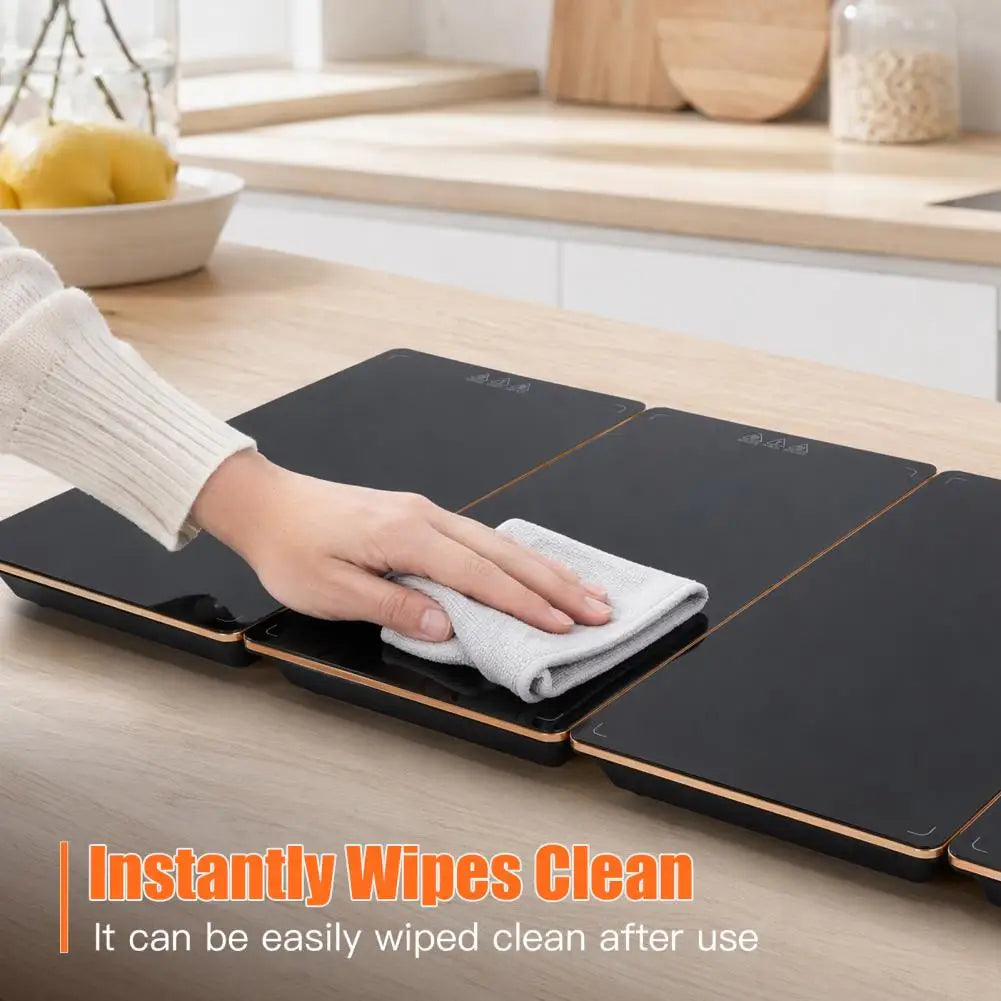 4PCS Electric Food Warmer Tray, with 8-Level Temperature Control And 24-hour Timer Food Tray, Modular Heat-Resistant Glass Surfa