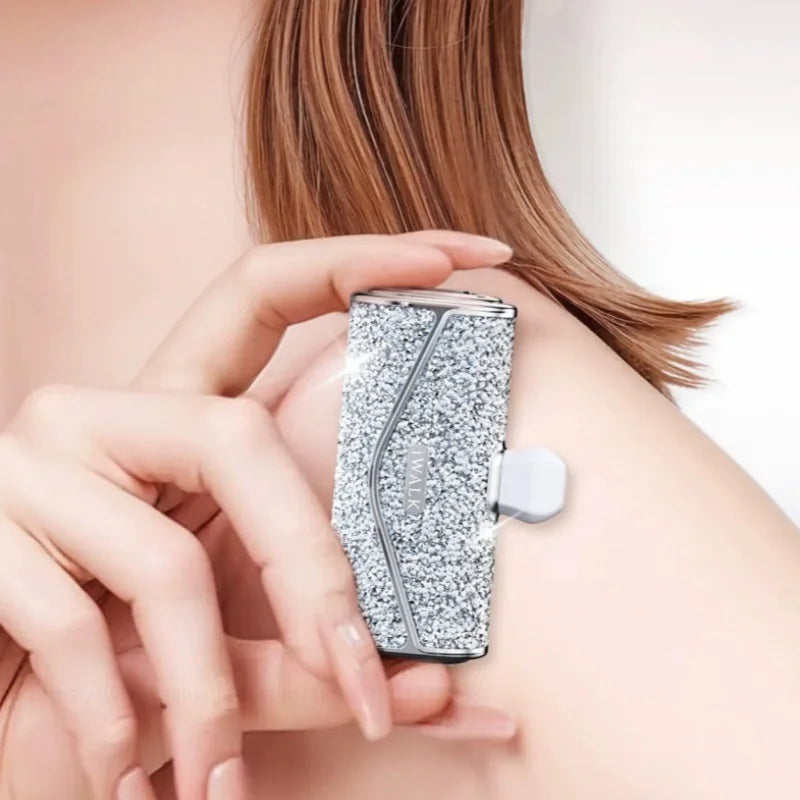 iWALK Diamond Capsule Power Bank Pocket Mini Diamond Lipstick Ultra Thin And Compact Fast Charging Portable Power Bank 5000mAh