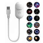 Mini Galaxy Star Projector Two in One Night Light Home Background Atmosphere Light Bedroom Car Decoration Children'S Gift