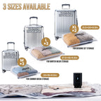 8 Pack Travel Vacuum Storage Bags with Electric Pump, Space-Saving Compression Bag for Clothes, Luggage, Cruise & Home Use