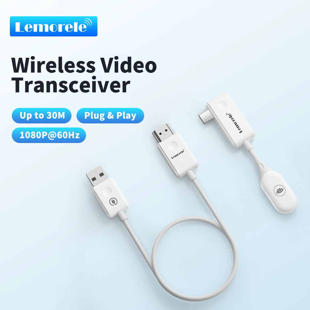 Wireless Type C to HDMI Transmitter Receiver Wireless Extender Kit 30M Audio Transmit for TV Camera Projector Phone