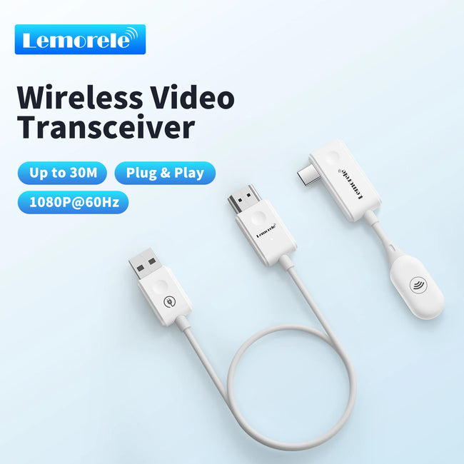 Wireless Type C to HDMI Transmitter Receiver Wireless Extender Kit 30M Audio Transmit for TV Camera Projector Phone Hover Image