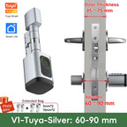 V1 Adjustable TT Lock/ Tuya Bluetooth Smart Fingerprint Digital Cylinder Lock with App/Password/Rfid Card/Key Unlock
