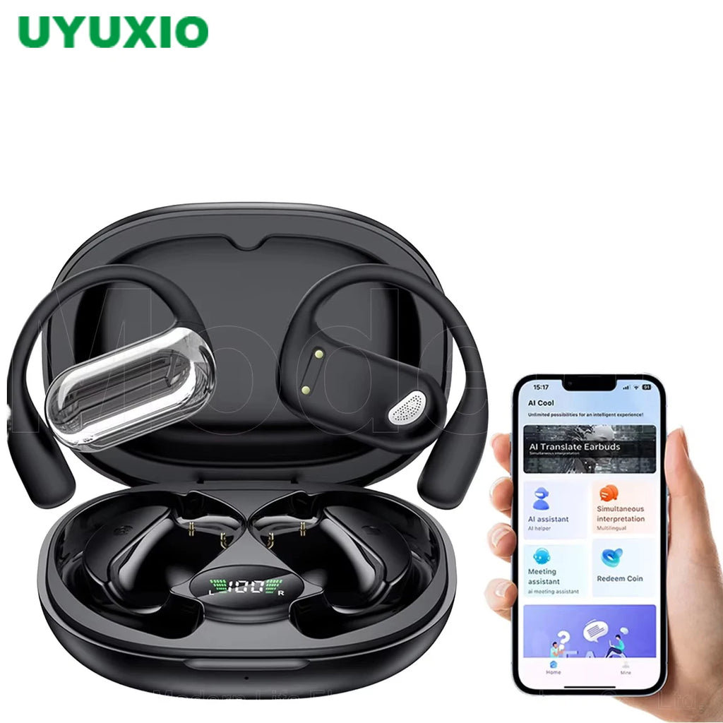 Real Time Translator Headphones AI Language Translation Earbuds 144 Languages & Accents 3 in 1 OWS Ear Buds for Business