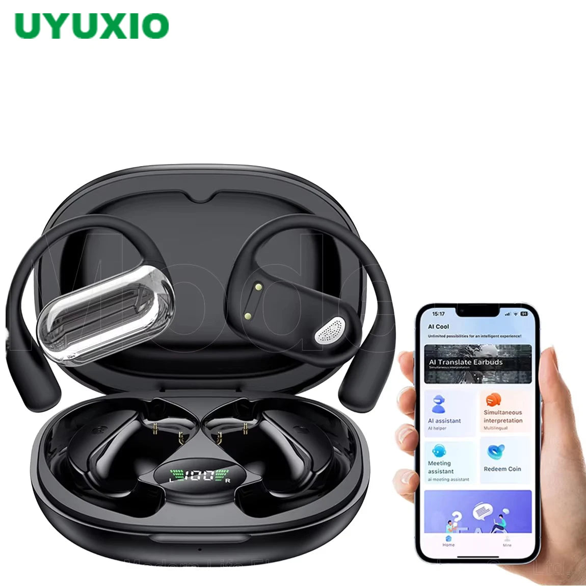 Real Time Translator Headphones AI Language Translation Earbuds 144 Languages & Accents 3 in 1 OWS Ear Buds for Business