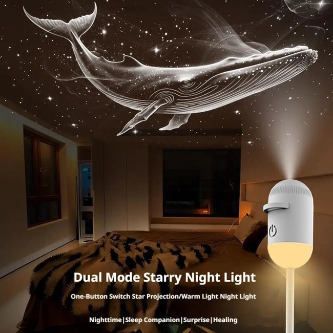 Mini Galaxy Star Projector Two in One Night Light Home Background Atmosphere Light Bedroom Car Decoration Children'S Gift Main Image