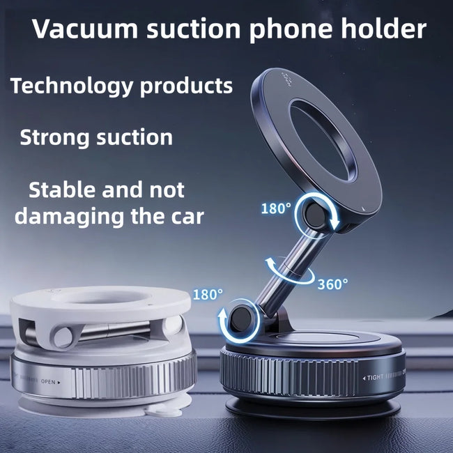 Support de téléphone pour voiture avec ventouse, pliable, rotatif, forte adhérence pour diffusion en direct mobile, navigation, convient à la plupart des téléphones Main Image