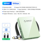 M.2 Nvme Magnetic SSD Enclosure 2230 2242 Enclosure TF Card Reader External SSD Case with PD 100W 10Gbps for Iphone 16 17
