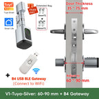 V1 Adjustable TT Lock/ Tuya Bluetooth Smart Fingerprint Digital Cylinder Lock with App/Password/Rfid Card/Key Unlock