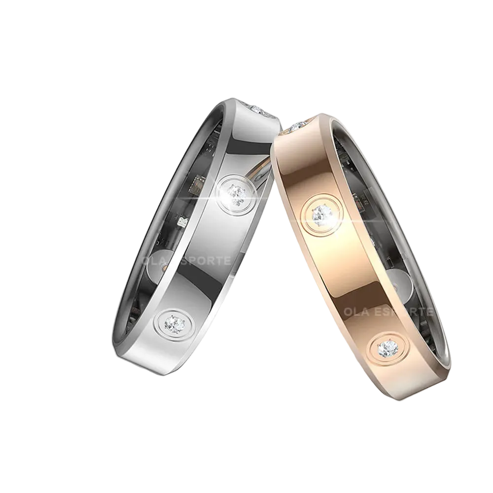 Fashion Smart Ring Men Women, Heart Rate Blood Oxygen, Sleep Monitor, 5ATM Waterproof,Multi-Sport Mode Smartring for Android Ios