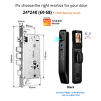 V8 Tuya Wifi 3D Face Smart Door Lock Security Camera Intelligent Fingerprint Password Biometric Electronic Key Unlock