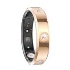 Fashion Smart Ring Men Women, Heart Rate Blood Oxygen, Sleep Monitor, 5ATM Waterproof,Multi-Sport Mode Smartring for Android Ios