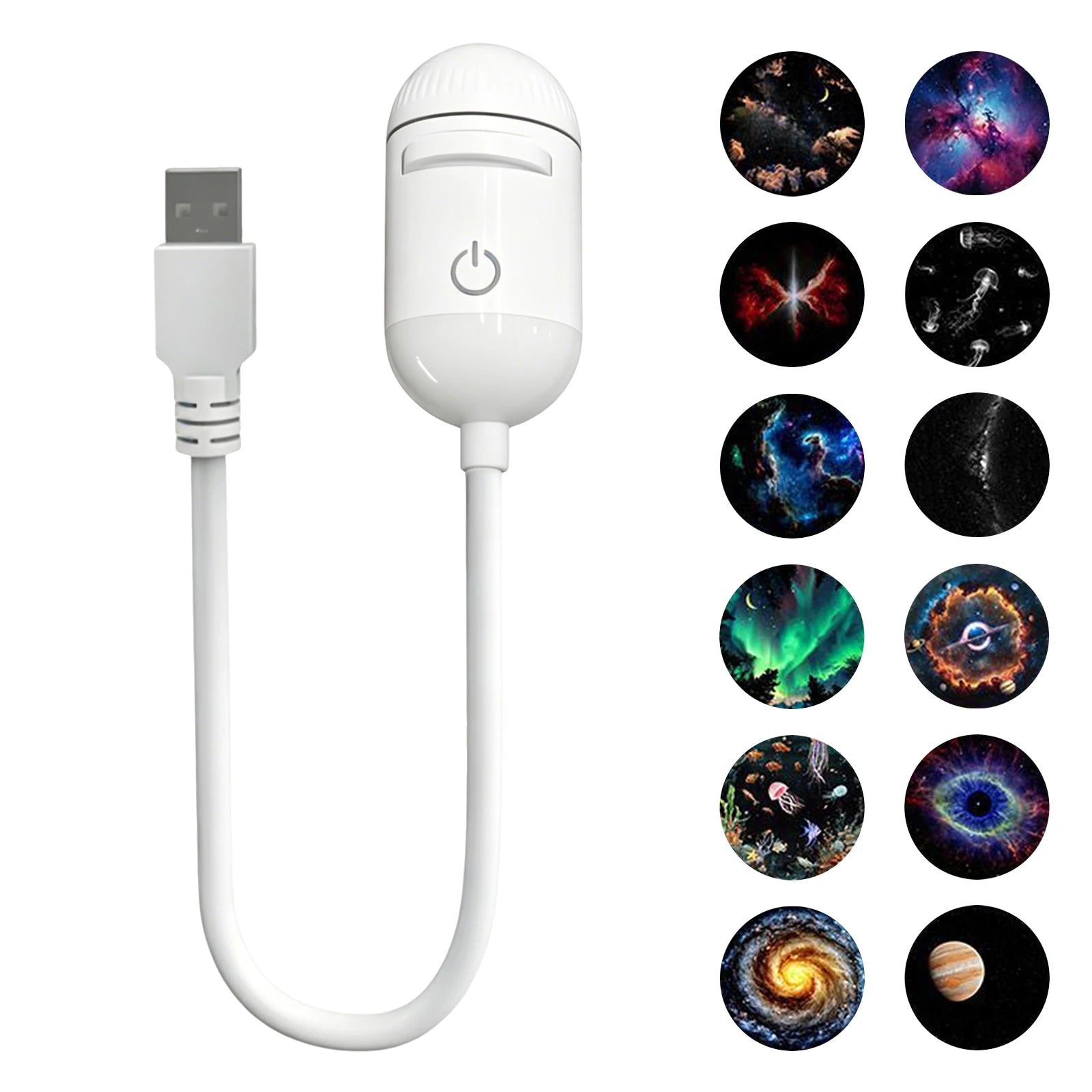 Mini Galaxy Star Projector Two in One Night Light Home Background Atmosphere Light Bedroom Car Decoration Children'S Gift