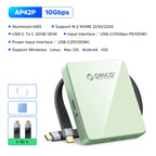 M.2 Nvme Magnetic SSD Enclosure 2230 2242 Enclosure TF Card Reader External SSD Case with PD 100W 10Gbps for Iphone 16 17