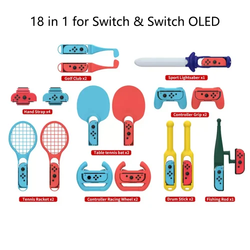 18 In 1 For Nintendo Switch Sports Control Joy-con