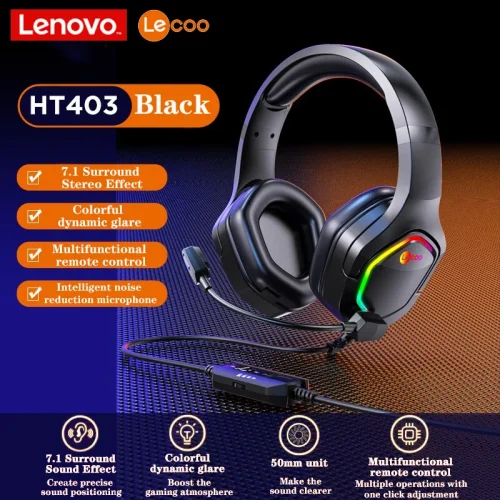 Lenovo Lecoo HT403 Gaming Headsets Over Ear Headphones