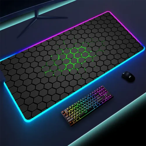 Geometric Large RGB Mouse Pad Gaming Mousepad LED
