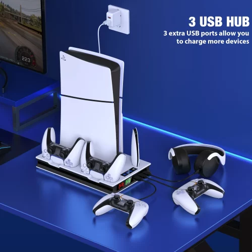 Controller Charger Dock Vertical Cooling Stand for ps5 Console Fast Charging