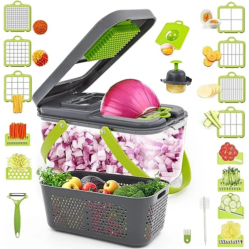 Multifunctional Vegetable Cutter Fruit Kitchen Storage Gadget