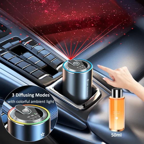 Car Aroma Diffuser with LED Starry Ambient Light 50ml
