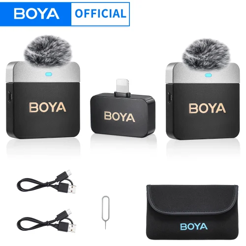 BOYA Wireless Lavalier Lapel Microphone for iPhone Android