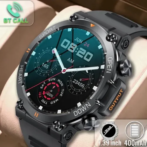 2023 New Smart Watch Men Military Health Bluetooth Waterproof