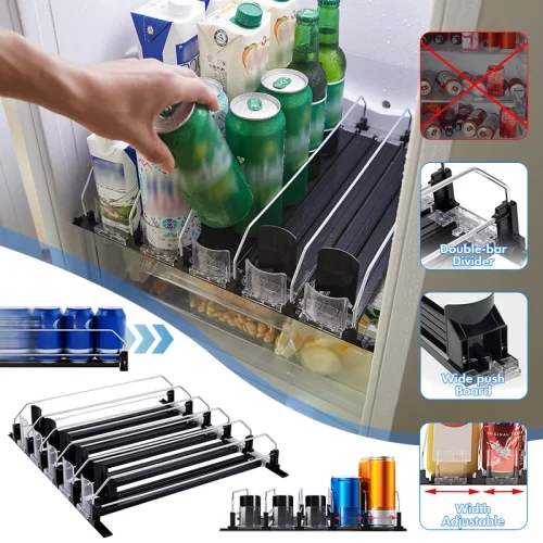 Automatic Pusher Refrigerator Drink Dispenser Stainless Beverage