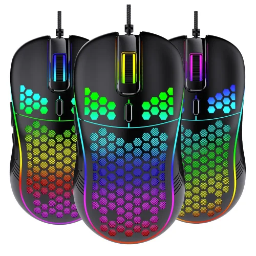 Wired Gaming Mouse RGB Mouse Gamer USB 6 Buttons 7200DPI