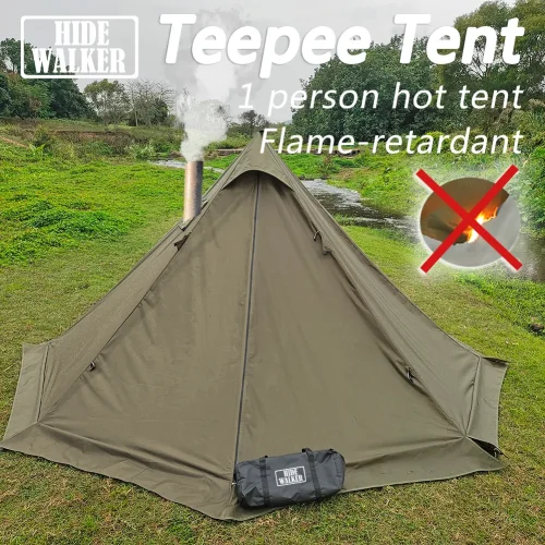 Flame retardant Pyramid Hot Tent Outdoor Camping Waterproof