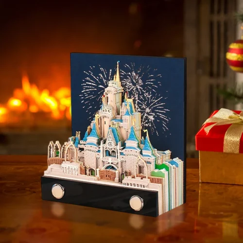3D Desk Calendar Memo Pad Castle DIY Paper Carving Artsy